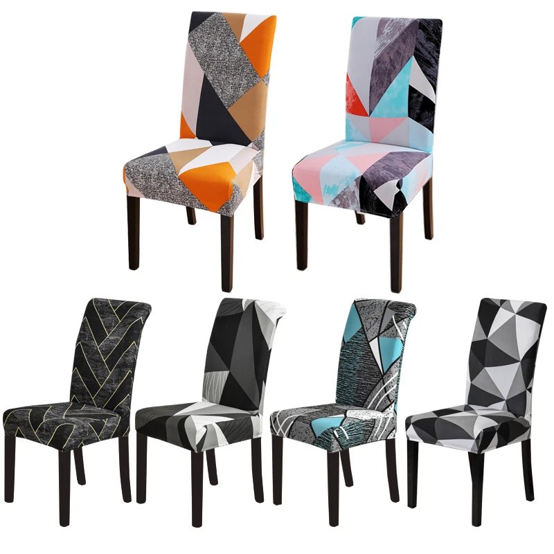 housse de chaise Extensible À Motifs Couvertures de Chaise De Salle À Manger Lot de 1