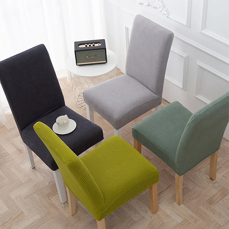 Housse de chaise en tissu jacquard, couvre-siège de taille universelle