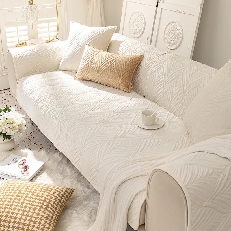Epaissir Peluche Housse De Canapé Doux Serviette D - Protege canape chez home20.fr