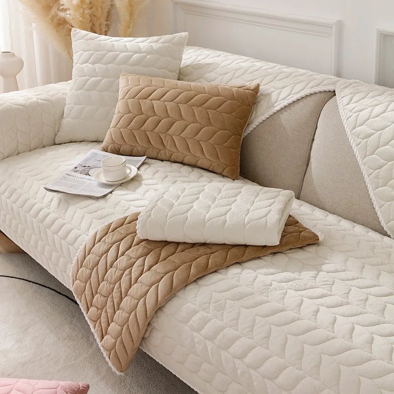 Housse de canapé de coussin de canapé en velours, - Protege canape chez home20.fr