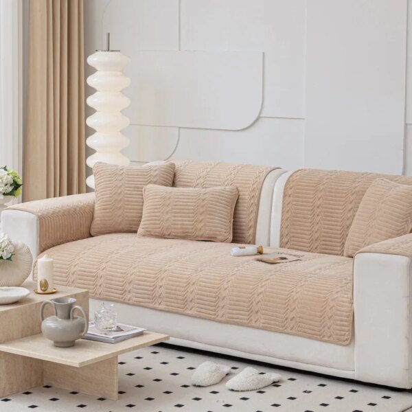 Housse de canapé de coussin pour canapé, en velours