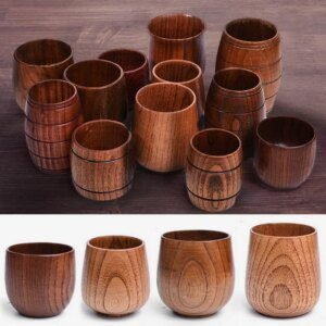 Tasse en Bois Naturel d’Épicéa – Fait Main, Style Authentique