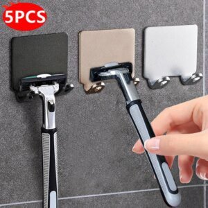 porte rasoir 1/2/3 pièces poinçon gratuit Support de rasoir rangement douche socle
