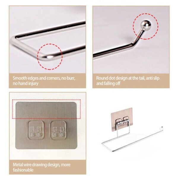 porte rouleau sopalin Suspendre, Porte Serviettes, Salles de Bain et Cuisine, Supports 1 ou 2 Pièces