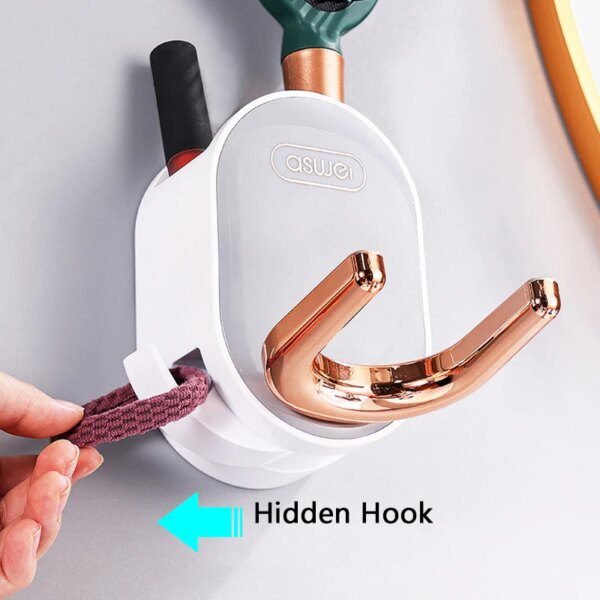 etagere salle de bain sèche-cheveux, organisateur mural pliable pour salle de bain