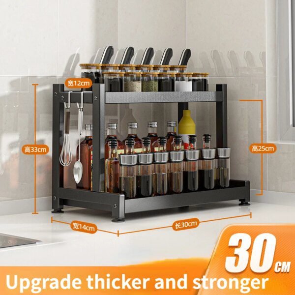 etagere de rangement en acier inoxydable, rangement de cuisine épaississant