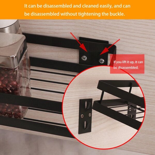Etagere murale de cuisine, support mural, organisateur mural creux