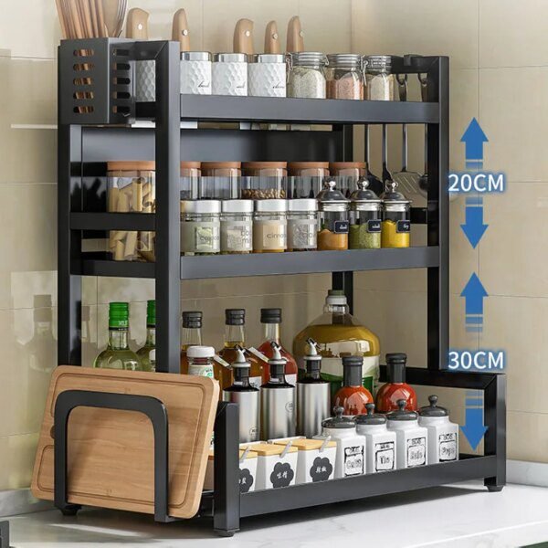 Étagère à Épices 2/3 Niveaux – Organisateur de Cuisine