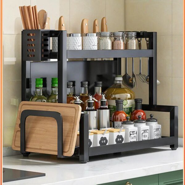Étagère à Épices 2/3 Niveaux – Organisateur de Cuisine