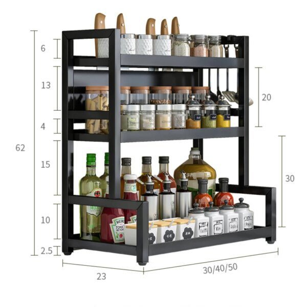 Étagère à Épices 2/3 Niveaux – Organisateur de Cuisine
