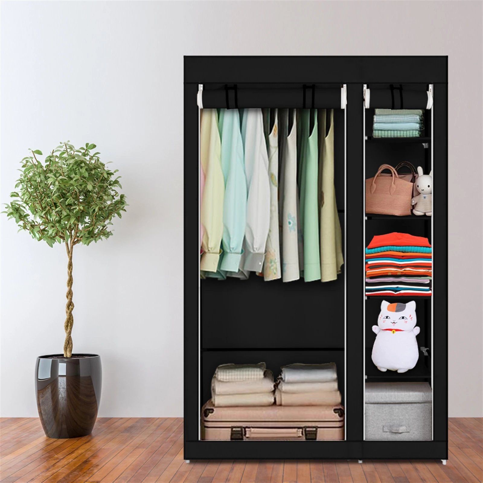 Armoire de rangement en tissu, armoire Simple
