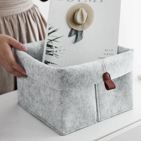 Panier de rangement nordique en feutre, pour salon