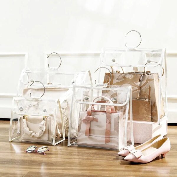Sac à main Transparent en PVC pour femmes, anti-poussière