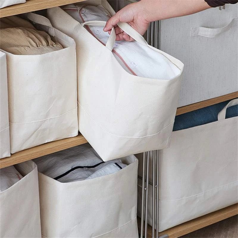 Panier de rangement pour vêtements en coton
