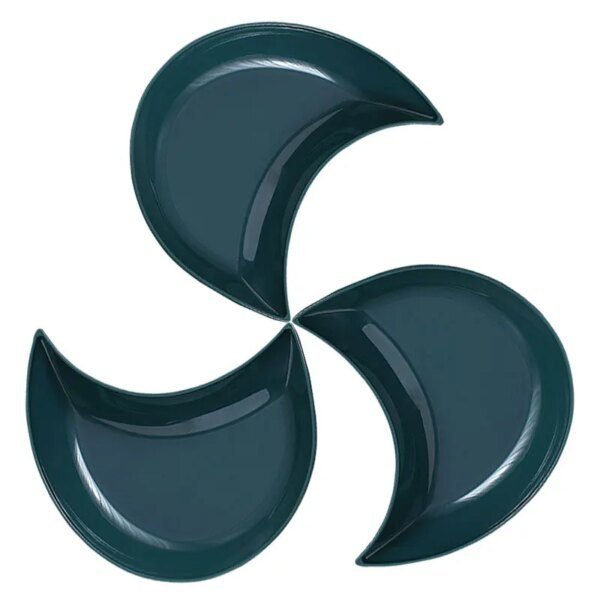 Ensemble d'assiettes en forme de lune en PP de qualité alimentaire, 8 pièces pour le dîner, accessoires de cuisine gourmets, bonbons, plats à fruits, plateau combiné