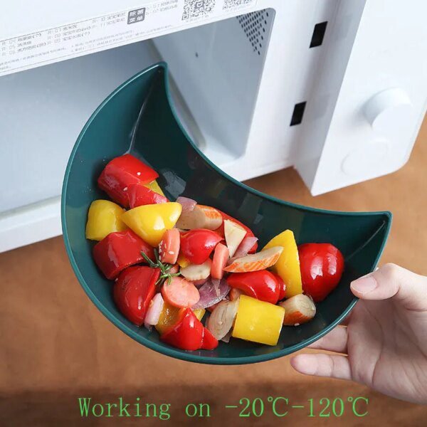 Ensemble d'assiettes en forme de lune en PP de qualité alimentaire, 8 pièces pour le dîner, accessoires de cuisine gourmets, bonbons, plats à fruits, plateau combiné