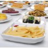Plat à Sauce en plastique, assiette ronde blanche de qualité alimentaire