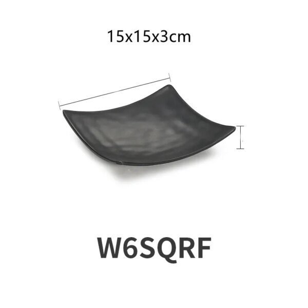 Assiette carrée en plastique, vaisselle de cuisine domestique vaisselle