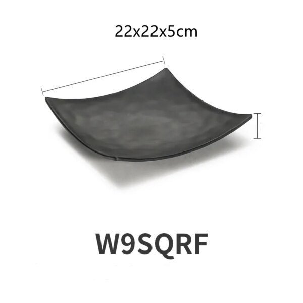 Assiette carrée en plastique, vaisselle de cuisine domestique vaisselle