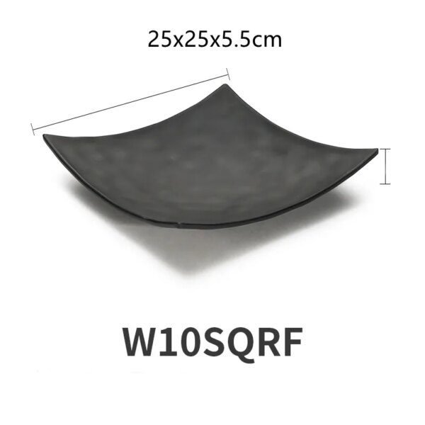 Assiette carrée en plastique, vaisselle de cuisine domestique vaisselle