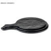 Assiette assiette en mélamine pour restaurant japonais, 1 pièce, plastique noir, finition mate, vaisselle, vente en gros