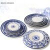 Assiette en plastique de Style chinois, assiette ronde de dîner