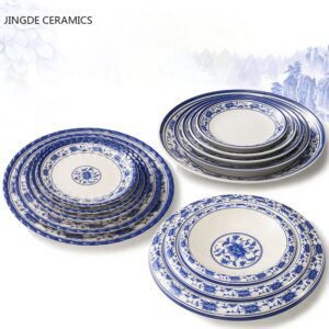 54391-317661.jpg Assiette en plastique de Style chinois, assiette ronde de dîner