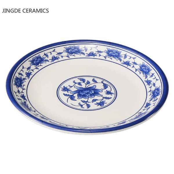 Assiette en plastique de Style chinois, assiette ronde de dîner