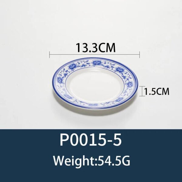 Assiette en plastique de Style chinois, assiette ronde de dîner
