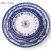 Assiette en plastique de Style chinois, assiette ronde de dîner