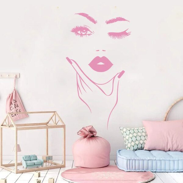 autocollant mural salon de manucure