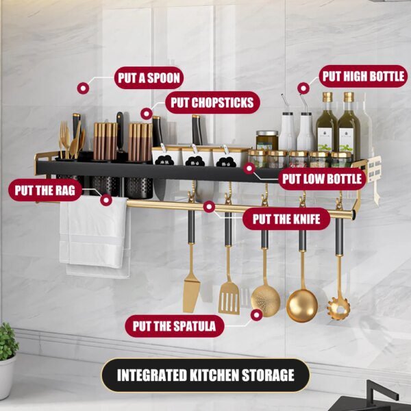 Etagere de rangement pour épices, cuisine de luxe