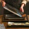 assiette sushi japonaise en céramique, vaisselle de cuisine occidentale