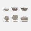 Assiette japonaise bol de riz plateau de nourriture rétro gris vaisselle en porcelaine