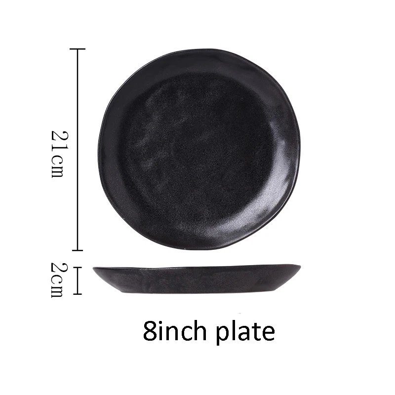 8 Inch Plate Black