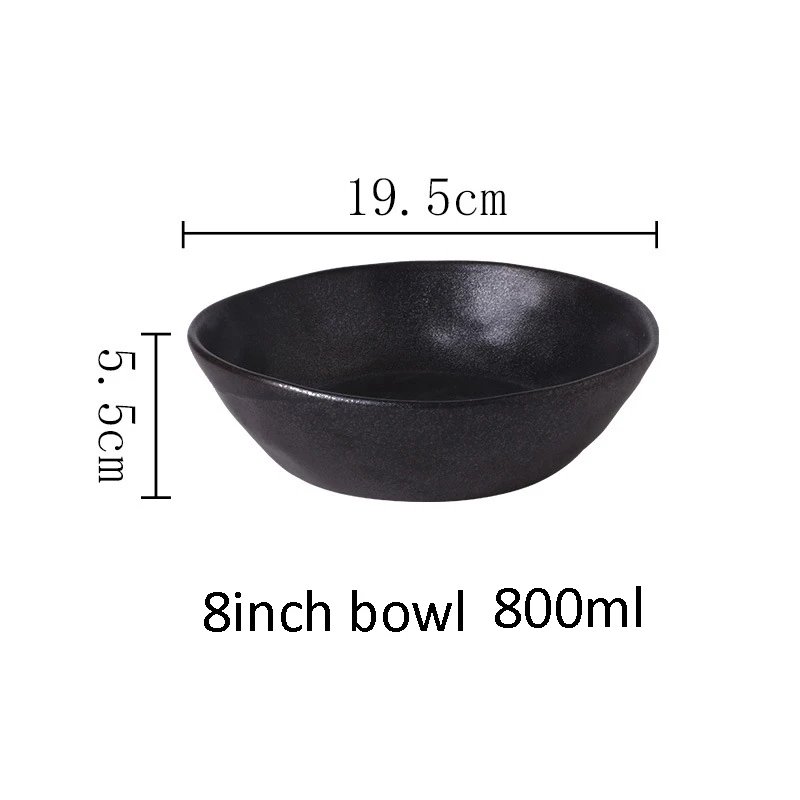 8 Inch Bowl Black