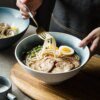 Bol japonais ramen en céramique pour nouilles simples