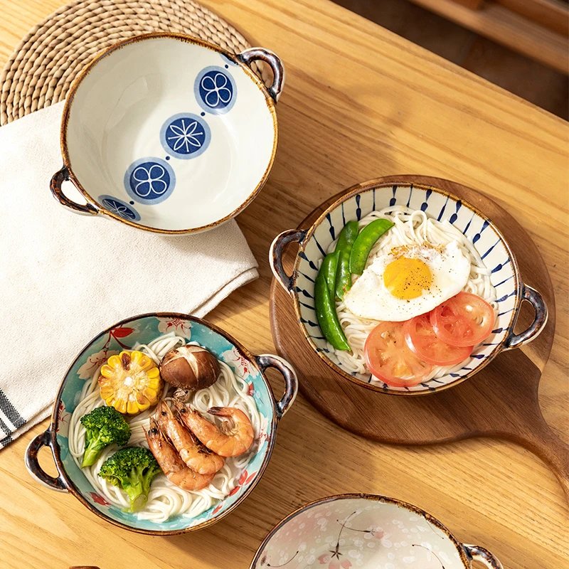 Ménage bol nouille ustensile de — Bol a nouille de ménage japonais bol à soupe en céramique | home20.fr