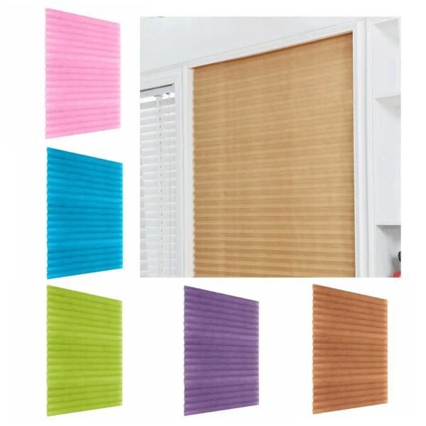 Stores plissés auto-adhésifs partiellement occultants