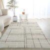 Grand Tapis Salon Peluche Épaissi Rayé – Confort Antidérapant