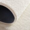 Grand Tapis Salon Peluche Épaissi Rayé – Confort Antidérapant