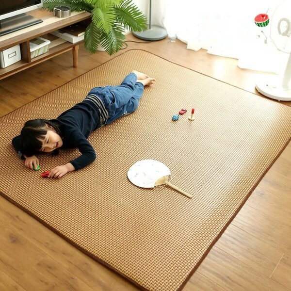 Tapis Tatami Japonais d’Été en Rotin – Fraîcheur Naturelle