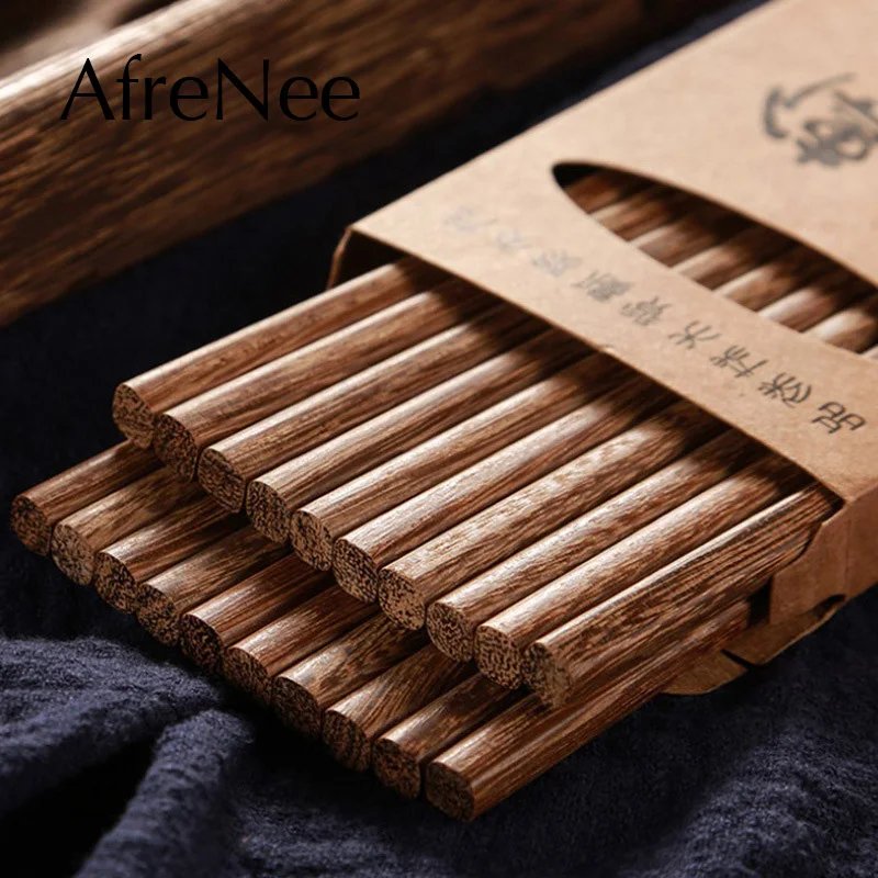 Japonaise paires baguette ustensile de — 10 paires baguette japonaise en bois, réutilisables | home20.fr