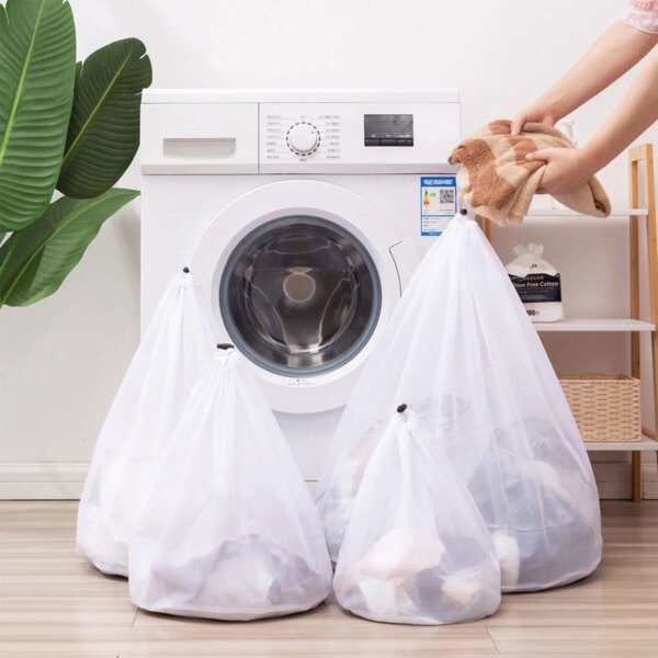 Sac à linge en Polyester, sacs de lavage, filet à cordon