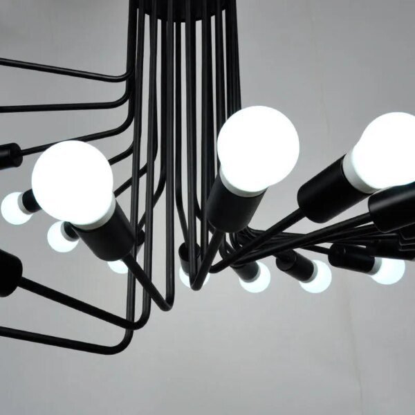 Lustre industriel rétro de style nordique Simple pour salon