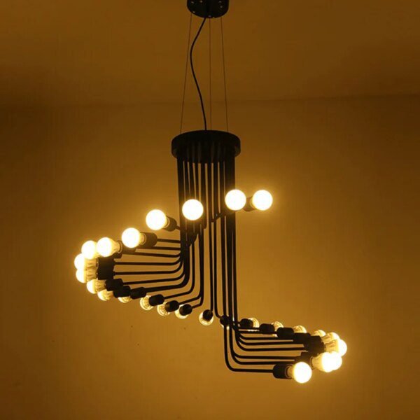 Lustre industriel rétro de style nordique Simple pour salon