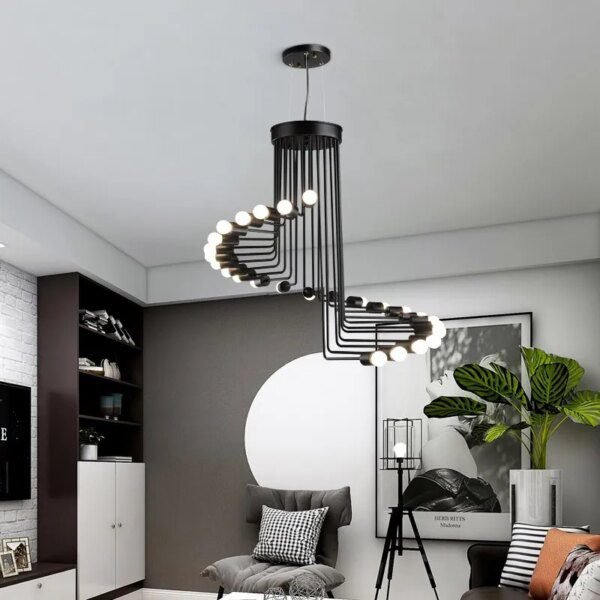 Lustre industriel rétro de style nordique Simple pour salon
