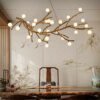 Plafonnier LED suspendu au design nordique rétro, style Art de la branche d'un arbre