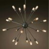Plafonnier en forme d'araignée industriel rétro
