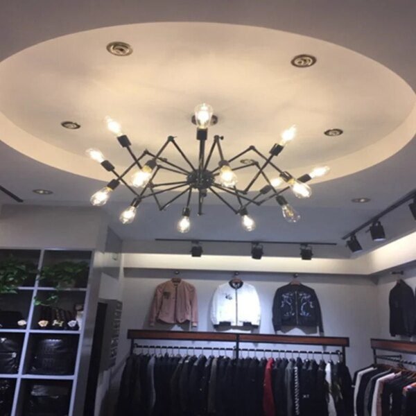 Plafonnier en forme d'araignée industriel rétro